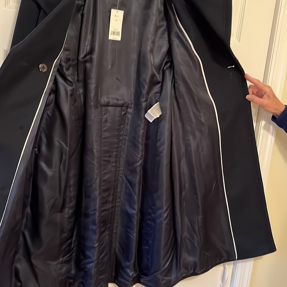 Banana Republic Navy Blue Double Breasted Wool Winter Coat Size M - Picture 12 of 12